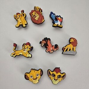 Bundle of 8 Lion King shoe charms Jibbitz for Crocs